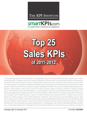 Top 25 Sales KPIs of 2011-2012